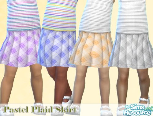 Pastel Plaid Skirt
