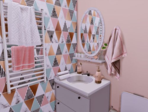 Pastella Small Bathroom - Only TSR CC