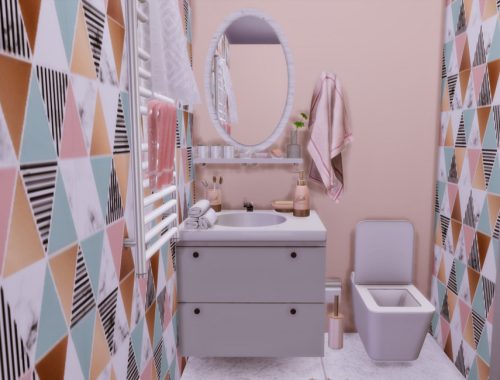 Pastella Small Bathroom - Only TSR CC