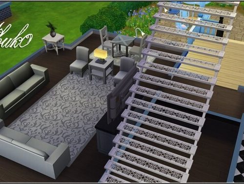 Patikal wrought iron stairs at Abuk0 Sims4
