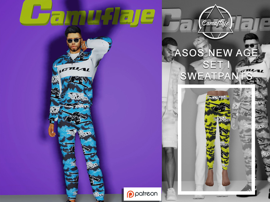 [PATREON] ASOS New Age Collection - SET I (Sweatpants) - The Sims 4 Catalog