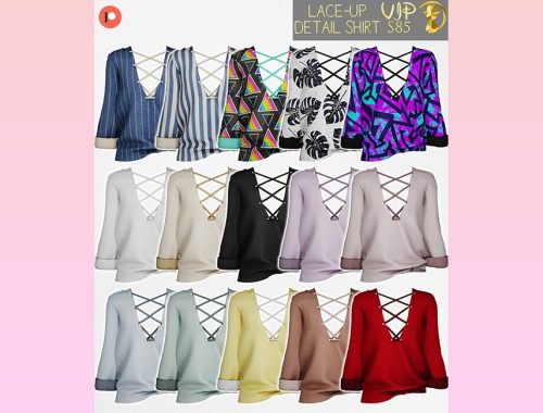 [PATREON] (Early Access) Lace-up Detail Shirt S85