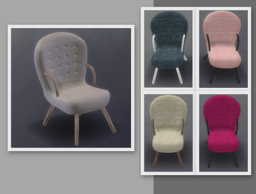 Sheepskin clam chair