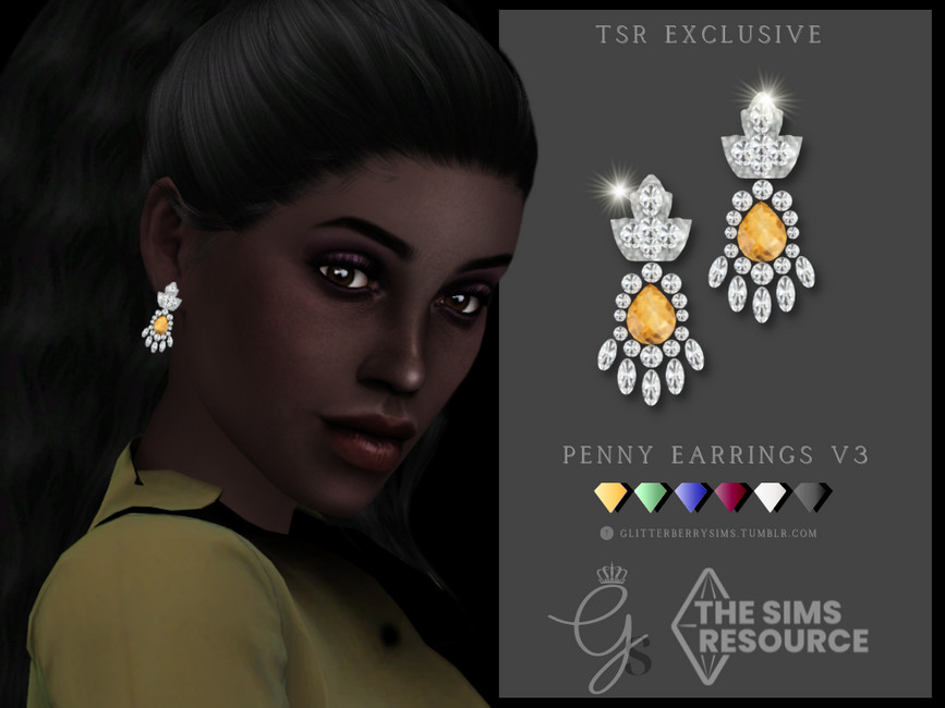 Penny Earrings v3 - The Sims 4 Catalog