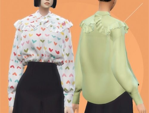 Peter Pan Collar Top at Charonlee