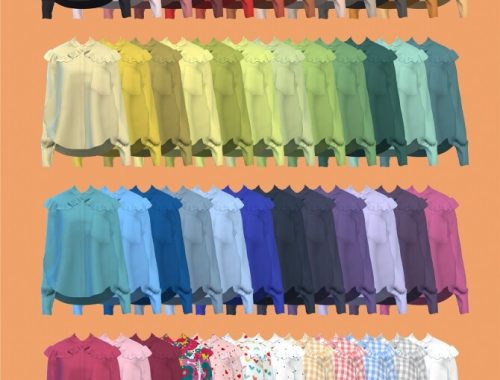 Peter Pan Collar Top at Charonlee