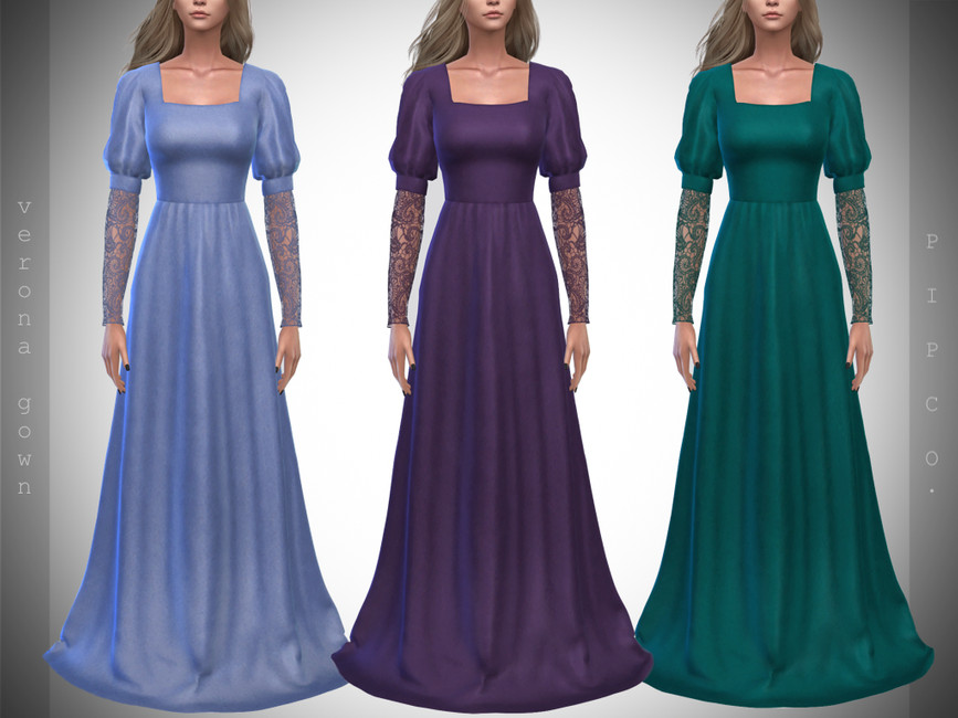 Pipco - Verona Gown. - The Sims 4 Catalog