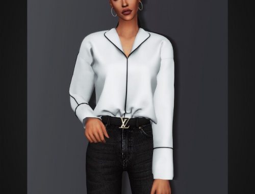 Piping Line Blouse at Gorilla