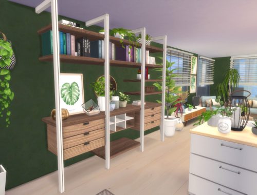 Plant Lover's Apartment - Kitchen + Dining + Living