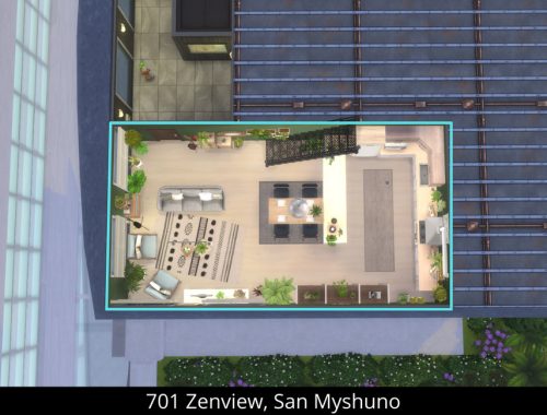 Plant Lover's Apartment - Kitchen + Dining + Living