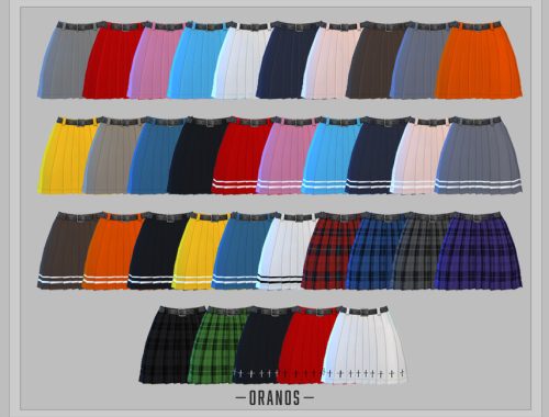 Pleated Skirt With Belt