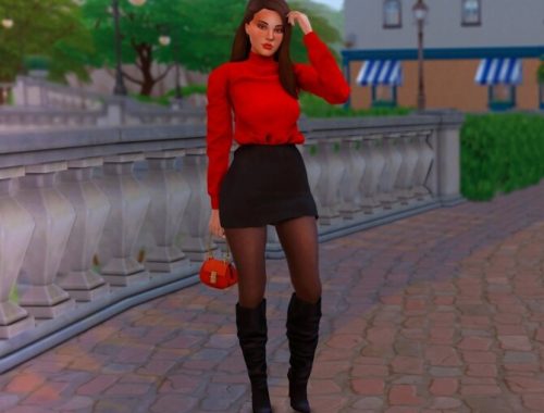 Posing with a cute little purse 34 at Katverse