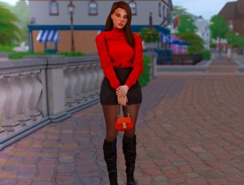Posing with a cute little purse 34 at Katverse
