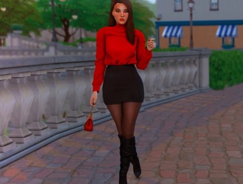 Posing with a cute little purse 34 at Katverse