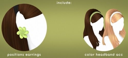 Positions Hair, Earrings and Headband at Enriques4
