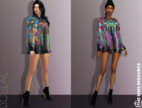 Printed Mini Dress DO634