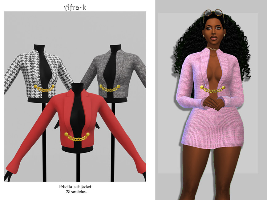 Priscilla suit jacket - The Sims 4 Catalog