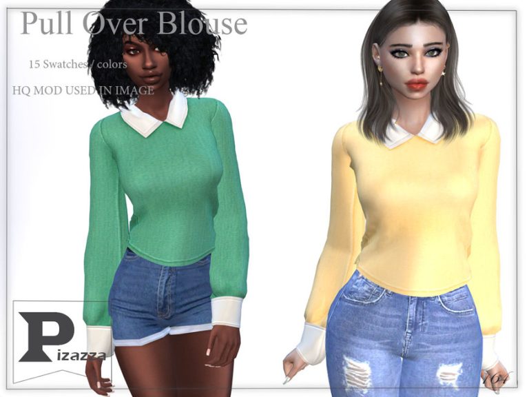 Pull Over Blouse - The Sims 4 Catalog