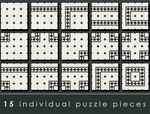 PUZZLE FLOOR - Classic Edwardian tiles with Border