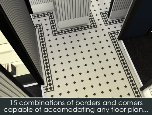 PUZZLE FLOOR - Classic Edwardian tiles with Border
