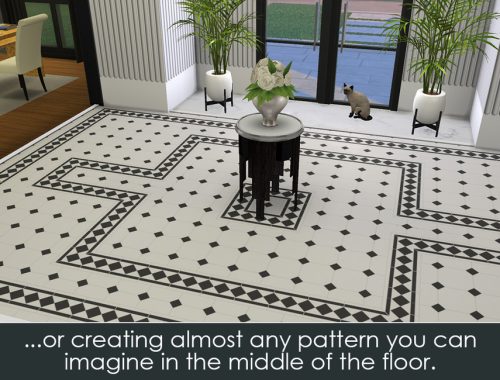 PUZZLE FLOOR - Classic Edwardian tiles with Border