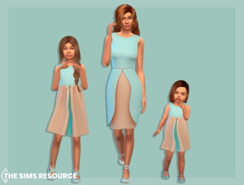 Quilted two-tone dress Adult