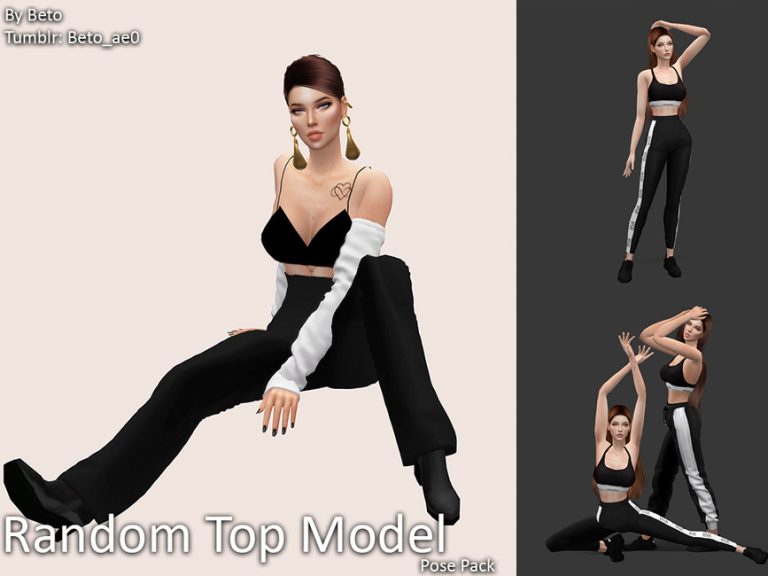 Random Top Model (Pose pack) - The Sims 4 Catalog
