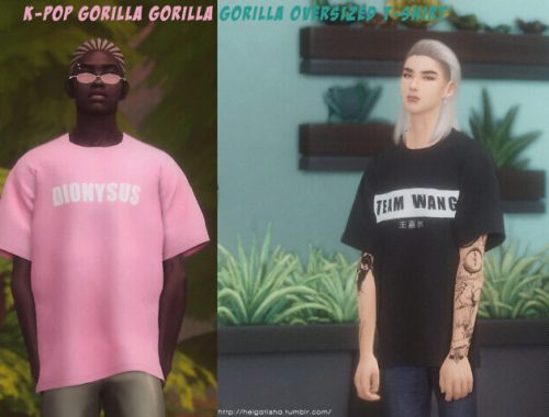 Recolor K-POP Gorilla Oversized T-Shirt