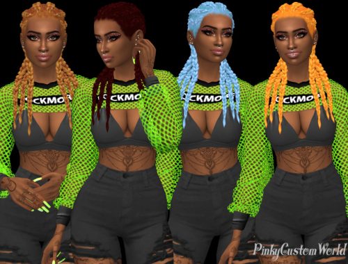 Recolor of FeralPoodles Zara hair