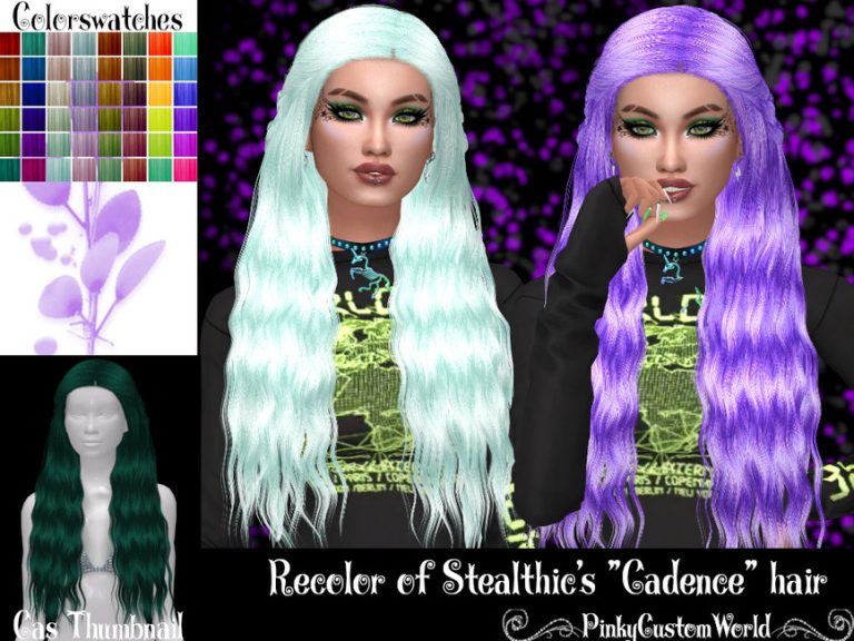 Recolor of Stealthic’s Cadence hair - The Sims 4 Catalog