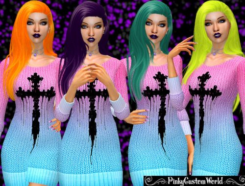 Recolor of Stealthic’s Captivated hair