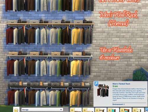 Recoloured Wardrobe Men?s Wall Racks