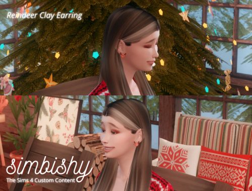 Reindeer Clay Earring (Christmas)