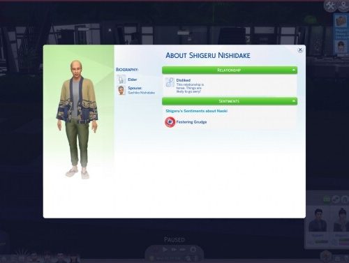 Remove Sentiments about Specific Sims by ShuSanR