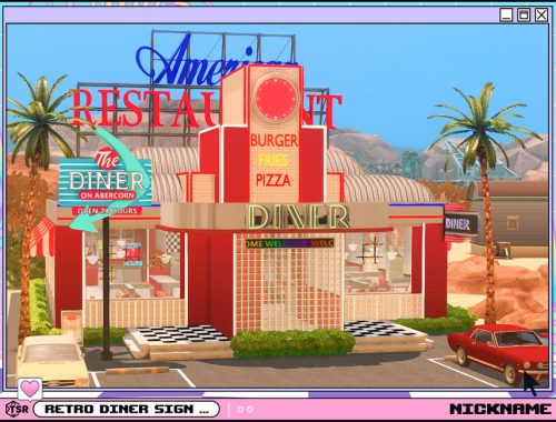 retro diner sign set