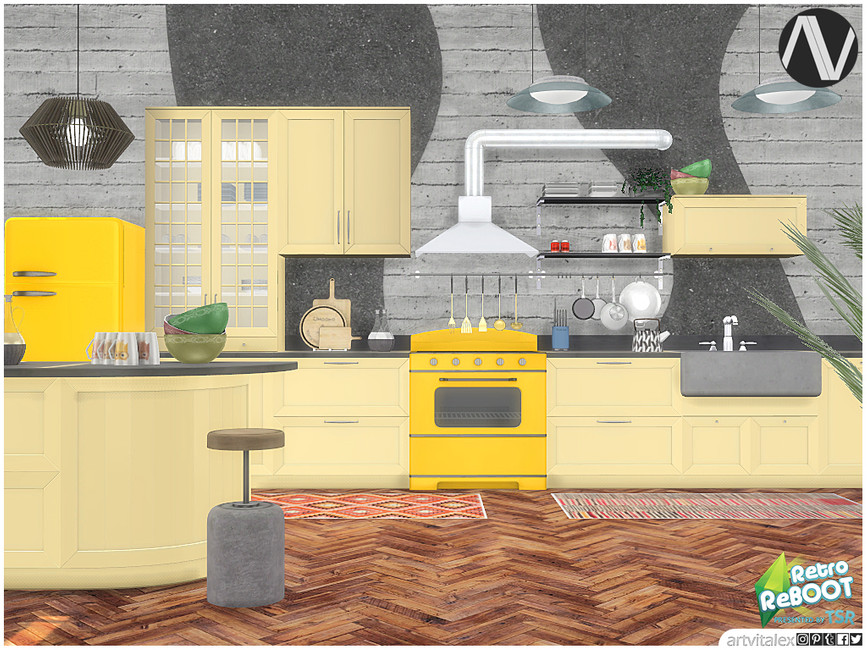 Retro ReBOOT - April Kitchen - The Sims 4 Catalog