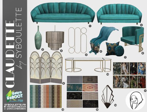 Retro ReBOOT - Claudette set (Part 1: Furnitures)