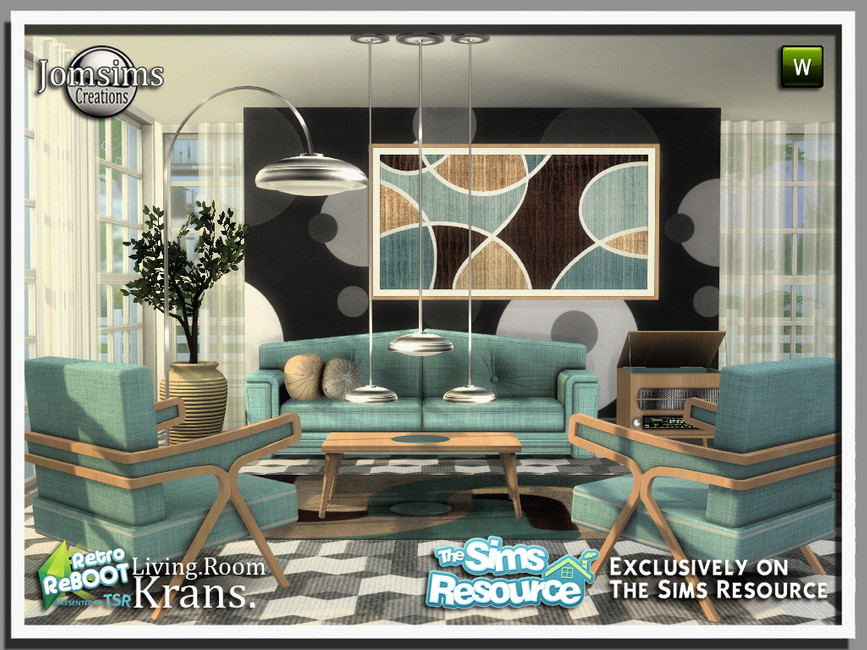 Retro reboot Krans living room - The Sims 4 Catalog