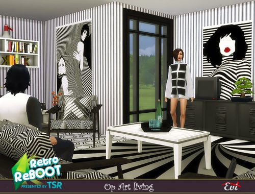 Retro ReBOOT mid 60s OP ART living