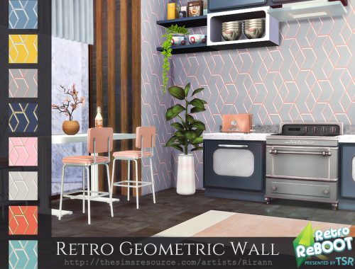 Retro ReBOOT - Retro Geometric Wall