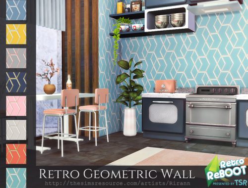Retro ReBOOT - Retro Geometric Wall