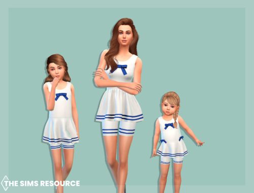 Retro swimsuit with skirt (adult)