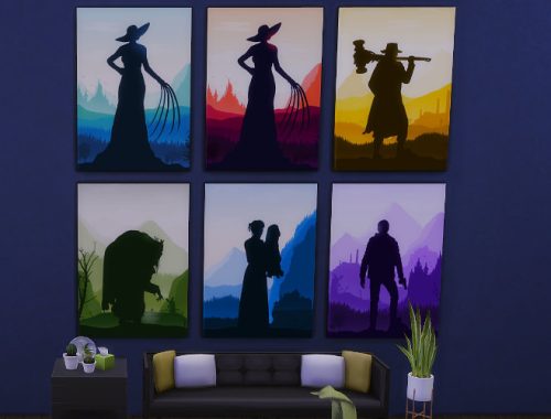 Resident Evil Village Silhouette Wall Art