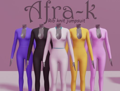 Rib knit jumpsuit