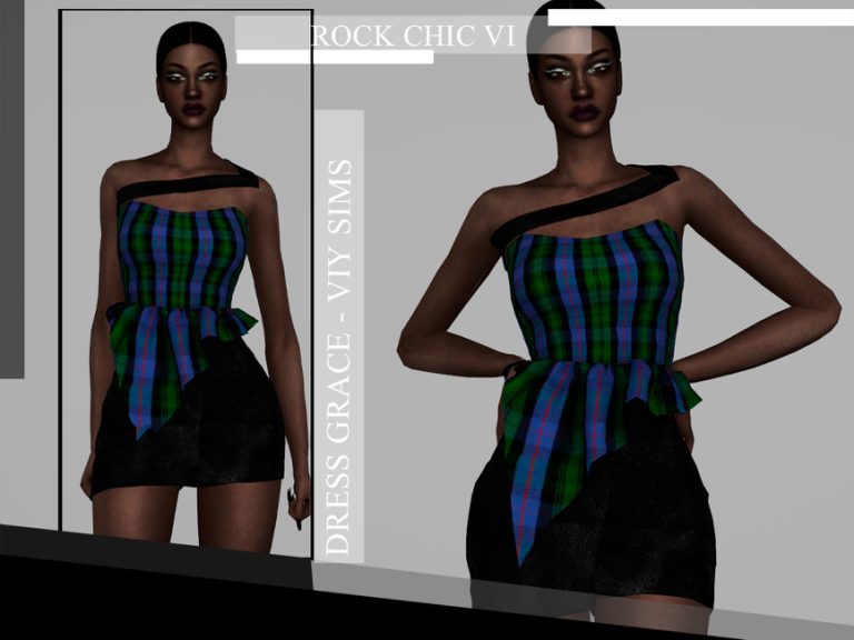 Rock Chic Vi Dress Grace The Sims 4 Catalog