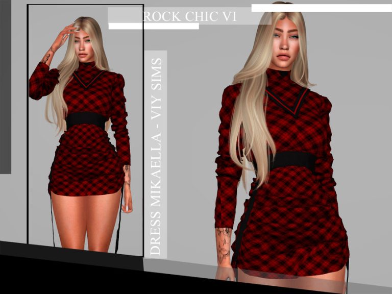 Rock Chic Vi Dress Mikaella The Sims 4 Catalog