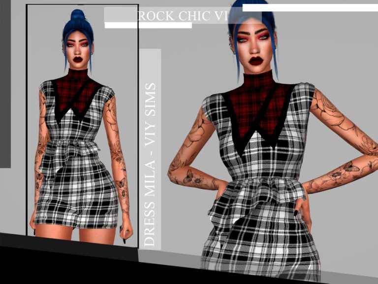 Rock Chic Vi Dress Mila The Sims 4 Catalog