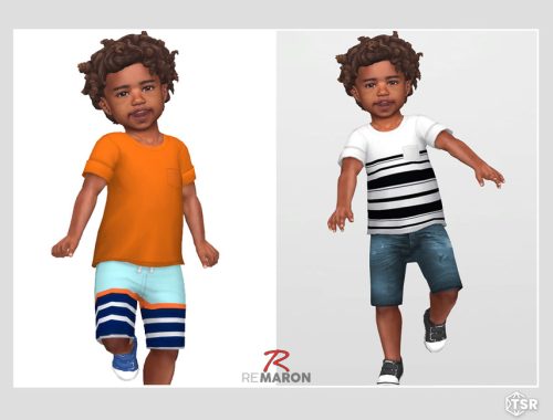 Rolled Sleeves Shirt 02 for Toddler