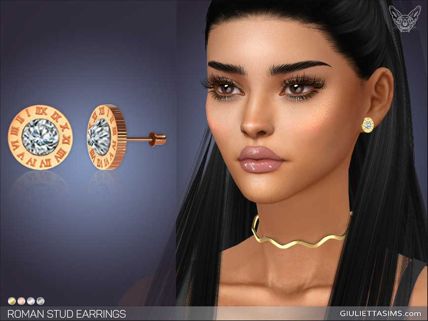 Roman Stud Earrings (For Men and Women) - The Sims 4 Catalog
