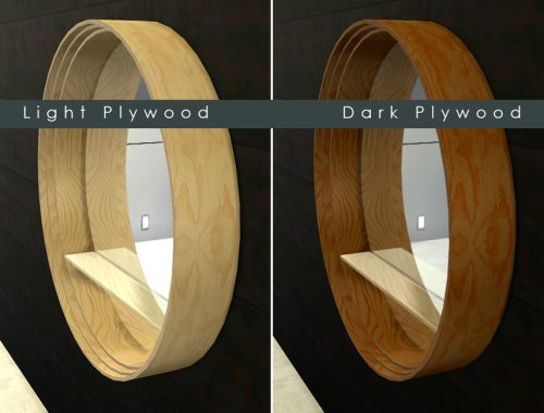 Round Mirror with Functional Glass Shelf